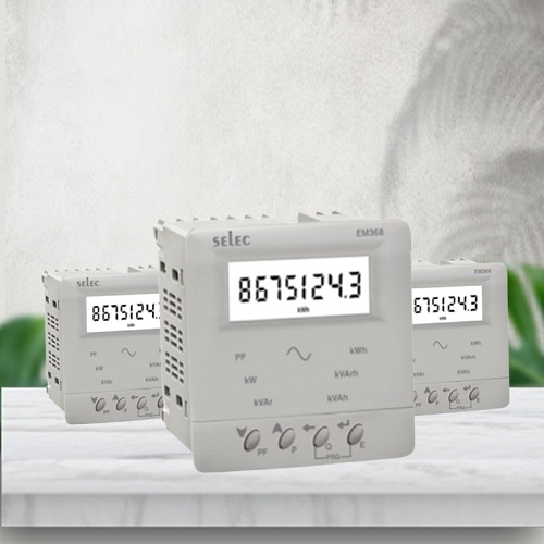 Selec EM368-C(96x96) Đồng hồ đo điện năng 8 số LCD-MODBUS RTU